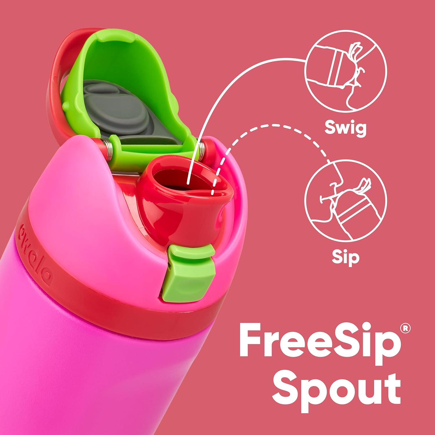 Owala FreeSip Insulated Stainless Steel Water Bottle - The Perfect Kids' Water Bottle That Keeps Drinks Cold for 24 Hours