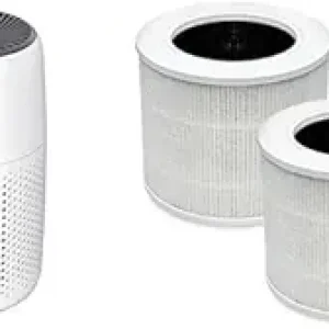 LEVOIT Core Mini Air Purifier with 2-Pack Replacement Filters – Compact Design, VortexAir Technology, 3-Stage Filtration for Allergens, Odors, and Pet Dander Removal