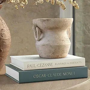 Decorative Faux Books for Coffee Table: Set of 2 Linen Storage Boxes for Home Decor and Keepsakes