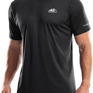 Men’s UPF 50+ Sun Protection Dry Fit T-Shirts: Moisture-Wicking Rash Guard for Workout, Beach, and Hiking