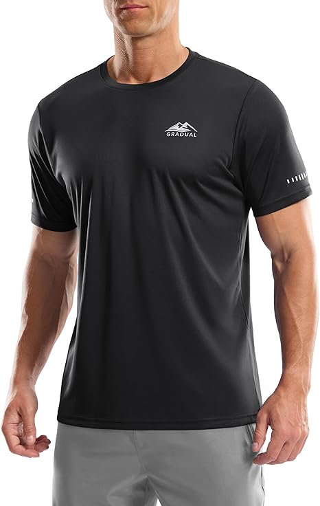 Men's UPF 50+ Sun Protection Dry Fit T-Shirts: Moisture-Wicking Rash Guard for Workout, Beach, and Hiking
