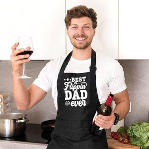 APASIN Funny Cooking Apron for Dad: Perfect Grilling Apron with Adjustable Neck Strap and Large Pockets – Ideal Gift for Fathers