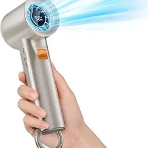 Compact 5000mAh Handheld Turbo Fan – Powerful Mini Pocket Fan with 100 Adjustable Speeds & Digital Display, 20-Hour Battery Life, Ideal for Travel, Camping, and Outdoor Activities