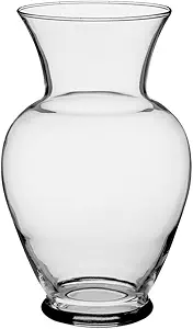 Decorative Glass Flower Vase 10 5/8" with Flower Guide - Perfect for Floral Arrangements, Weddings, Home Decor, and Office by Floral Supply Online (Clear) 2 Decorative Glass Flower Vase 10 5/8" with Flower Guide - Perfect for Floral Arrangements, Weddings, Home Decor, and Office by Floral Supply Online (Clear)