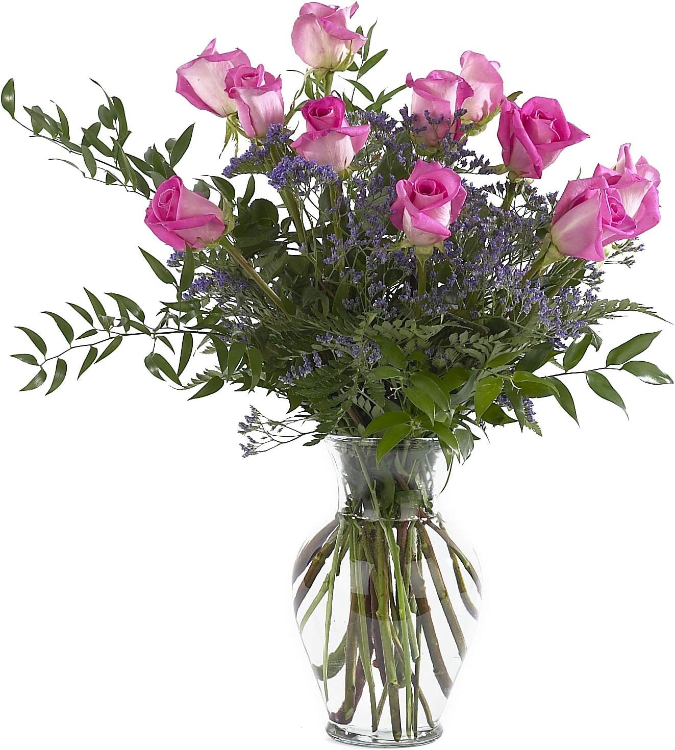 Decorative Glass Flower Vase 10 5/8" with Flower Guide - Perfect for Floral Arrangements, Weddings, Home Decor, and Office by Floral Supply Online (Clear) 3 Decorative Glass Flower Vase 10 5/8" with Flower Guide - Perfect for Floral Arrangements, Weddings, Home Decor, and Office by Floral Supply Online (Clear)