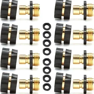 16-Piece Garden Hose Quick Connect Fittings Set – 8 Male and Female Quick Connectors by PLG