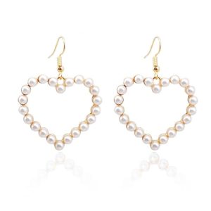 Elegant 14k Gold and Silver Plated Pearl Drop Dangle Earrings for Women – Long Chain Tassel Bridal Wedding Statement Jewelry