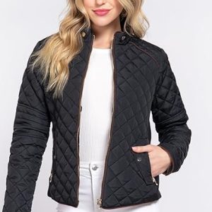 NE PEOPLE Women’s Lightweight Quilted Zip Jacket – Available in Sizes S to 3XL