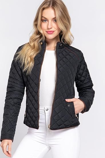 NE PEOPLE Women's Lightweight Quilted Zip Jacket - Available in Sizes S to 3XL 2 NE PEOPLE Women's Lightweight Quilted Zip Jacket - Available in Sizes S to 3XL