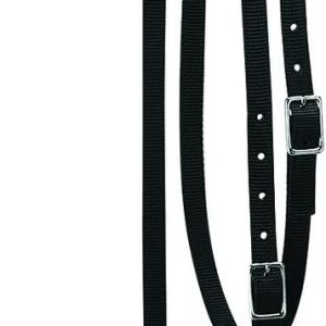 Black Weaver Leather Nylon Browband Headstall for Horses (Model 35-2003-BK)