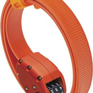 OTTOLOCK Cinch Lock: Lightweight Anti-Theft Combination Bike Lock for Quick Stops – Bicycle Accessories in OTTO Orange, 30-Inch