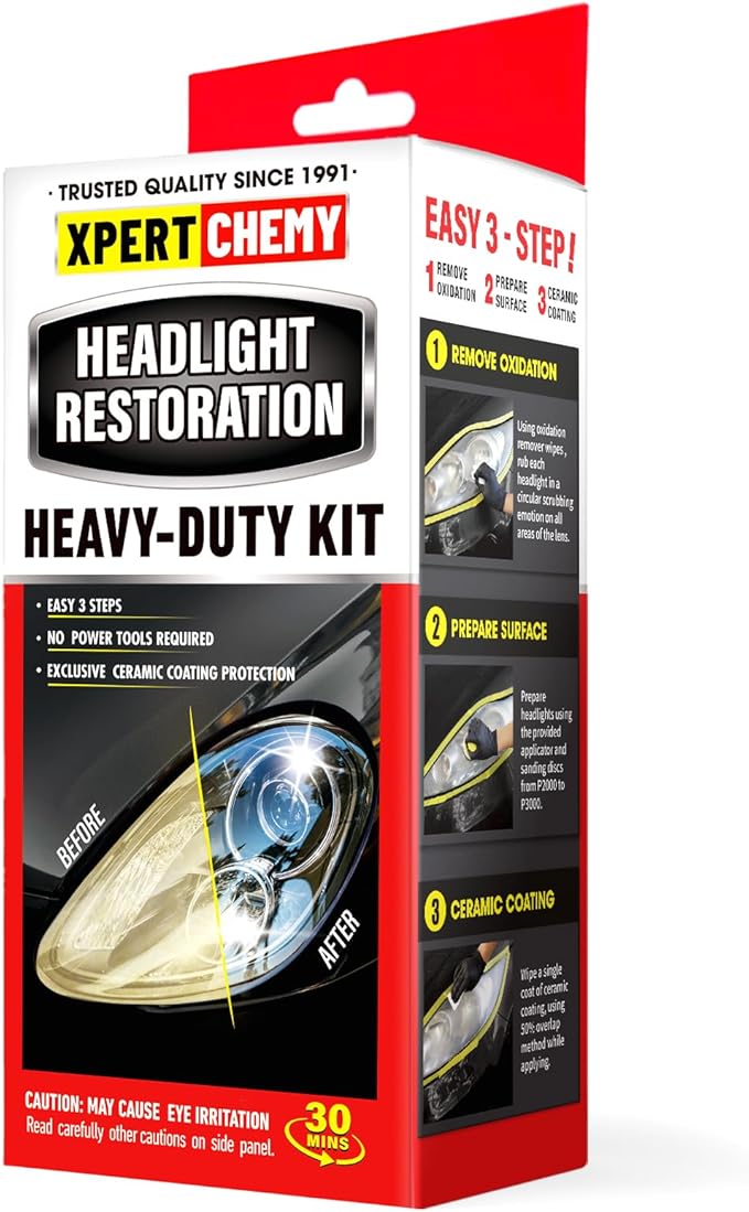 Ultimate Headlight Restoration Kit: Remove Yellowing, Clouding, and Scratches Without Power Tools 2 Ultimate Headlight Restoration Kit: Remove Yellowing, Clouding, and Scratches Without Power Tools