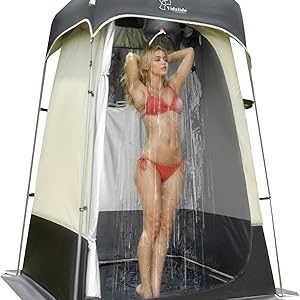 Portable Outdoor Shower Tent & Privacy Changing Room for Camping Shelters