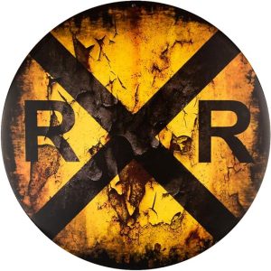 Dojune Vintage Railroad Crossing Novelty Metal Sign – Wholesale Circular Design