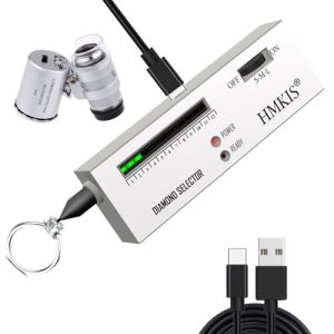 Professional Diamond Tester Pen with 60X Loupe Magnifier for Jewelry Experts and Beginners (Battery-Powered)