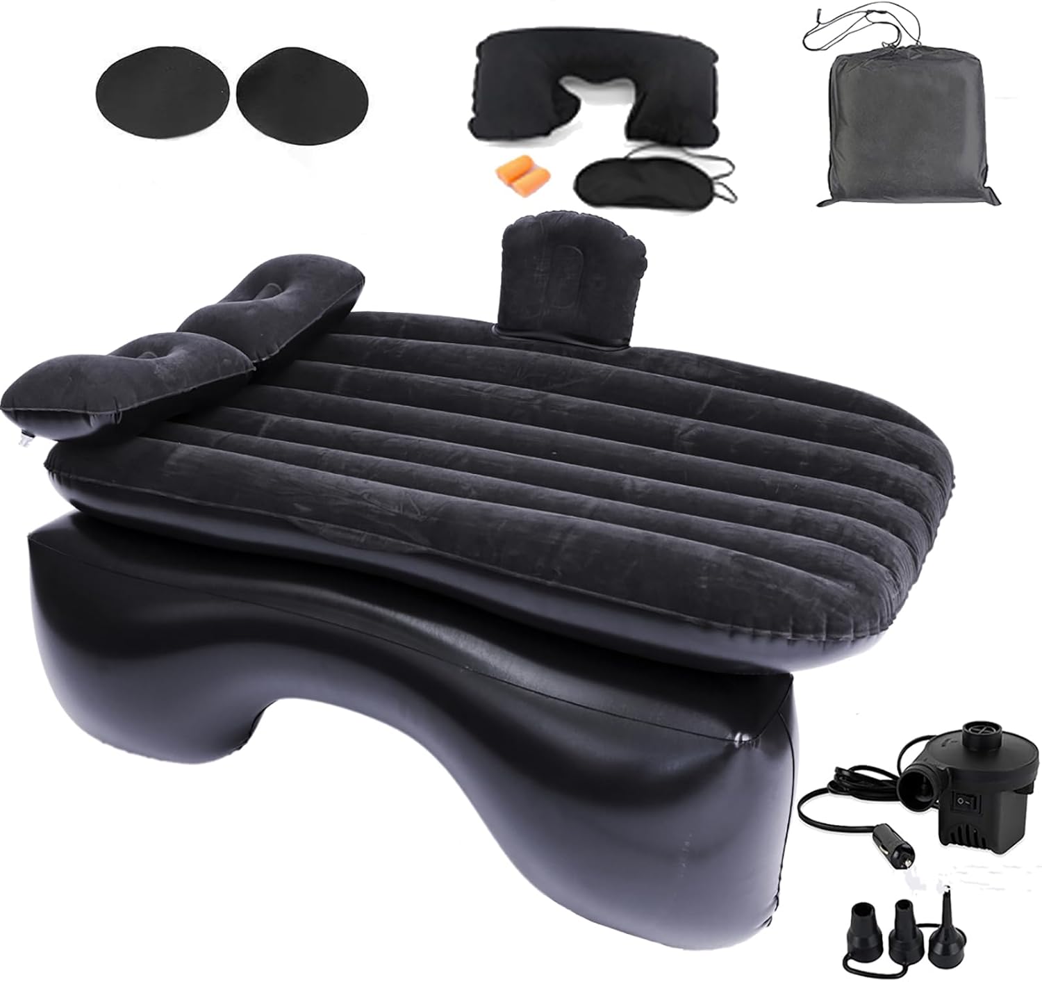 Portable Inflatable Car Air Mattress for Back Seat: Thickened Travel Bed with Pump for SUVs and Camping 2 Portable Inflatable Car Air Mattress for Back Seat: Thickened Travel Bed with Pump for SUVs and Camping