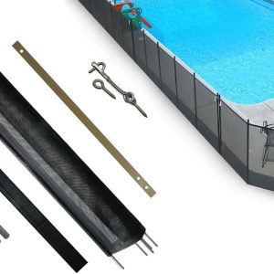 Pool Fence Section Kit by Life Saver Fencing: DIY 4 x 12 Feet in Black