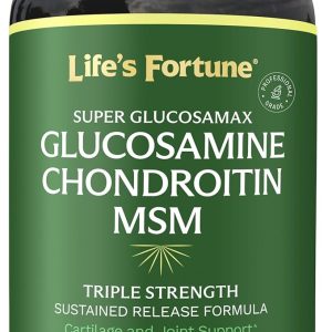 Glucosamax Triple Strength: Premium 1000 mg Glucosamine, Chondroitin, and MSM Supplement with Vitamin C for Joint Comfort and Mobility – 120 Tablets
