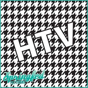 Houndstooth Pattern Heat Transfer Vinyl: Premium Black & White HTV for Shirts – 12″x14″ Size