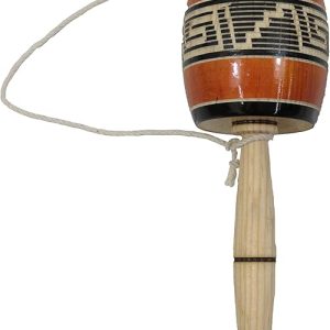 Balero Barril: Handcrafted Greca Centerpiece – Authentic Artisanal Mexican Toy for Unique Decor