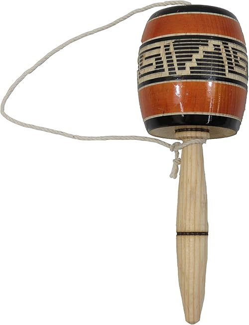 Balero Barril: Handcrafted Greca Centerpiece - Authentic Artisanal Mexican Toy for Unique Decor 2 Balero Barril: Handcrafted Greca Centerpiece - Authentic Artisanal Mexican Toy for Unique Decor
