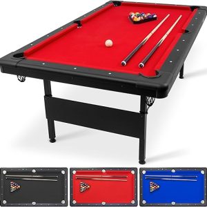 Outdoor Pool Table: GoSports 6, 7, or 8 ft Portable Billiards Table with Complete Accessories