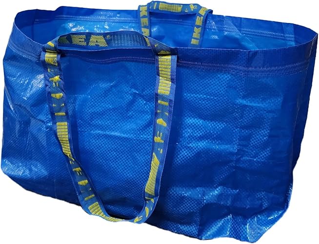 Carrier Bag Size: IKEA FRAKTA Large Blue Shopping Bags - Set of 2 2 Carrier Bag Size: IKEA FRAKTA Large Blue Shopping Bags - Set of 2