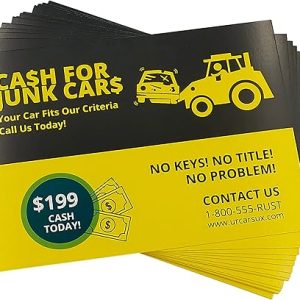 Buy Junk Cars Prank Cards – Large 5″x7″ Parking Lot Windshield Jokes, Pack of 20 Funny Gifts for Practical Jokes