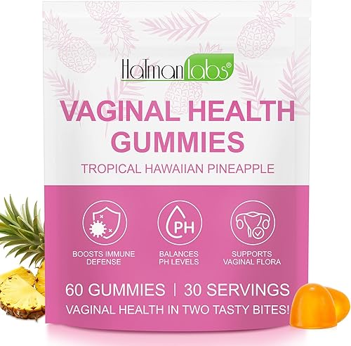 Vital Sourcing Feminine Gummies: Natural PH Balance Support for Women - Collagen-Infused Pineapple Gummies for Feminine Health - 60 Count