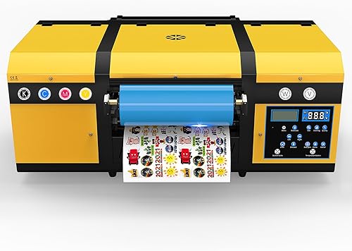 UV DTF Printer: A3 UV Sticker Printer for PET Film Transfer and Golden Foil Printing on Glass, Wood, and Leather