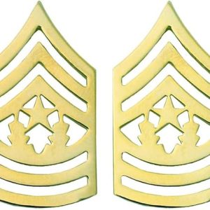CSM Gold Rank Pins: Army Command Sergeant Major Pin-On Set – Pair