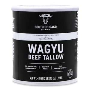Wagyu Beef Tallow by South Chicago Packing – 42 Ounces, 100% Pure, Paleo and Keto-Friendly Cooking Fat