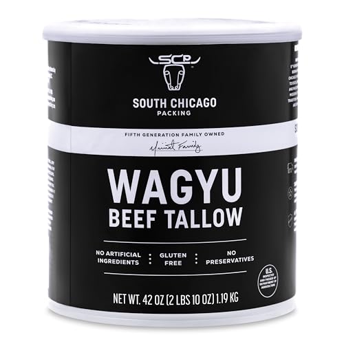 Wagyu Beef Tallow by South Chicago Packing - 42 Ounces, 100% Pure, Paleo and Keto-Friendly Cooking Fat 2 Wagyu Beef Tallow by South Chicago Packing - 42 Ounces, 100% Pure, Paleo and Keto-Friendly Cooking Fat