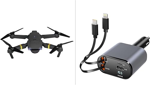 Black Falcon Drone with 4K Camera - Quadcopter for Kids & Adults, Fast Charging Multi Charge Pro Car Charger (USB-C & Lightning) 2 Black Falcon Drone with 4K Camera - Quadcopter for Kids & Adults, Fast Charging Multi Charge Pro Car Charger (USB-C & Lightning)