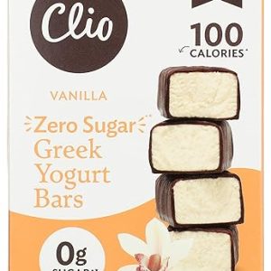 Clio Yogurt Bars: Zero Sugar Vanilla Delight, 4 Count, 5.93 OZ