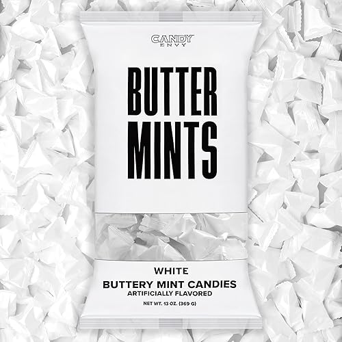 Butter Mints - Individually Wrapped White Candy by Candy Envy, 13 oz Bag