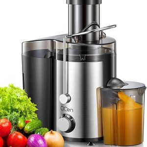 Maple Juicer: Qcen 800W Centrifugal Extractor with Wide Mouth Chute for Fruits and Vegetables