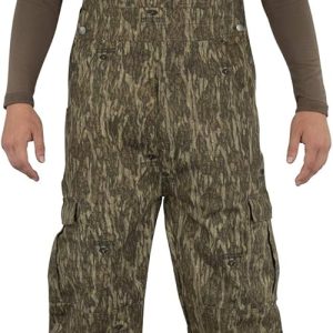Camo Overalls: Mossy Oak Cotton Mill 2.0 Uninsulated Hunting Bibs for Men