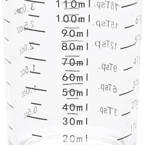 Cup 120ml: BCnmviku Measuring Cup Shot Glass – 4 Ounce Heavy High Espresso Glass with Black Line (1, Black)