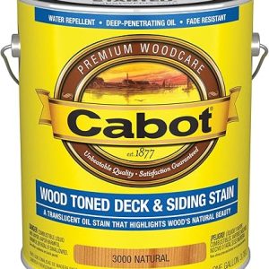 Cabot Stain: Wood Toned Stain + Sealer for Exterior Natural Wood, Gallon Size