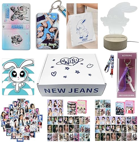 New Jeans Merch: ALLpHa Lightstick, Posters, Stickers, Lomo Cards, LED Night Light, and Keychain
