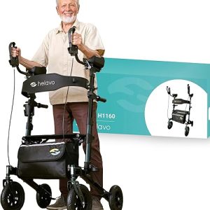 Upright Walker: Helavo All Terrain Stand Up Walker with Flat-Free Solid Rubber Tires for Seniors