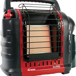Tent Heater: Mr. Heater Portable Buddy MH9BX – 4,000-9,000 BTU Indoor-Safe Propane Radiant Heater for Campers, Workshops, Job Sites, and Patios – Red and Black