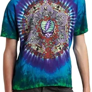 Tie Dye Merch: Liquid Blue Men’s Grateful Dead Celtic Mandala T-Shirt