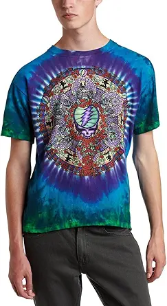 Tie Dye Merch: Liquid Blue Men's Grateful Dead Celtic Mandala T-Shirt