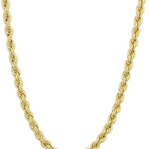 Cadenas de Oro: 14k Yellow Gold Chain Necklaces for Men, Available in 3.20mm Width (16 to 36 Inches)