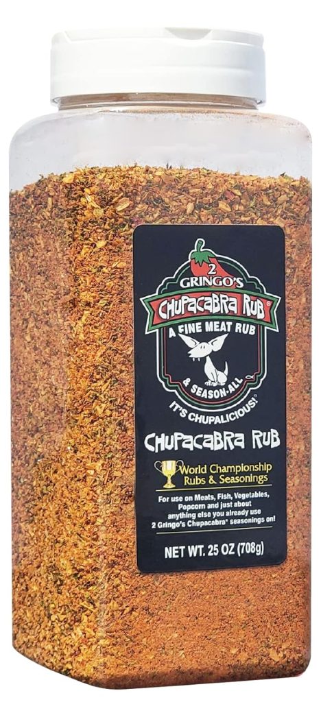 Chupacabra Seasoning - 2 Gringos Original Fine Meat Rub, 25 Ounces