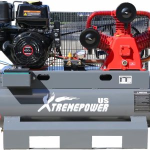 XtremepowerUS 13.0HP Air Compressor Tank 30 Gallon Gas-Powered Service Truck Horizontal Compressor Tank for Workshop, Construction Sites, Machinery