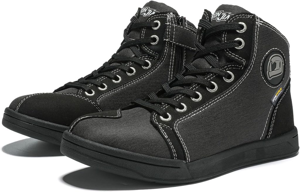 Street Rider Shoes: IRON JIA's Breathable Motorcycle Shoes for Men – Casual, Protective, and Anti-Slip Footwear in Black, Size 11