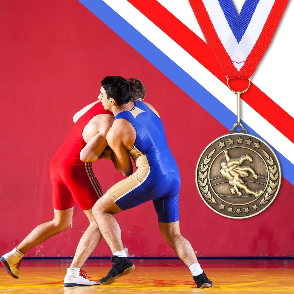 Wrestling Medals Bulk - Remuuly 30/60 Pcs 2'' Gold Trophy Medals for Sports Competitions, Tournaments, and Team Awards